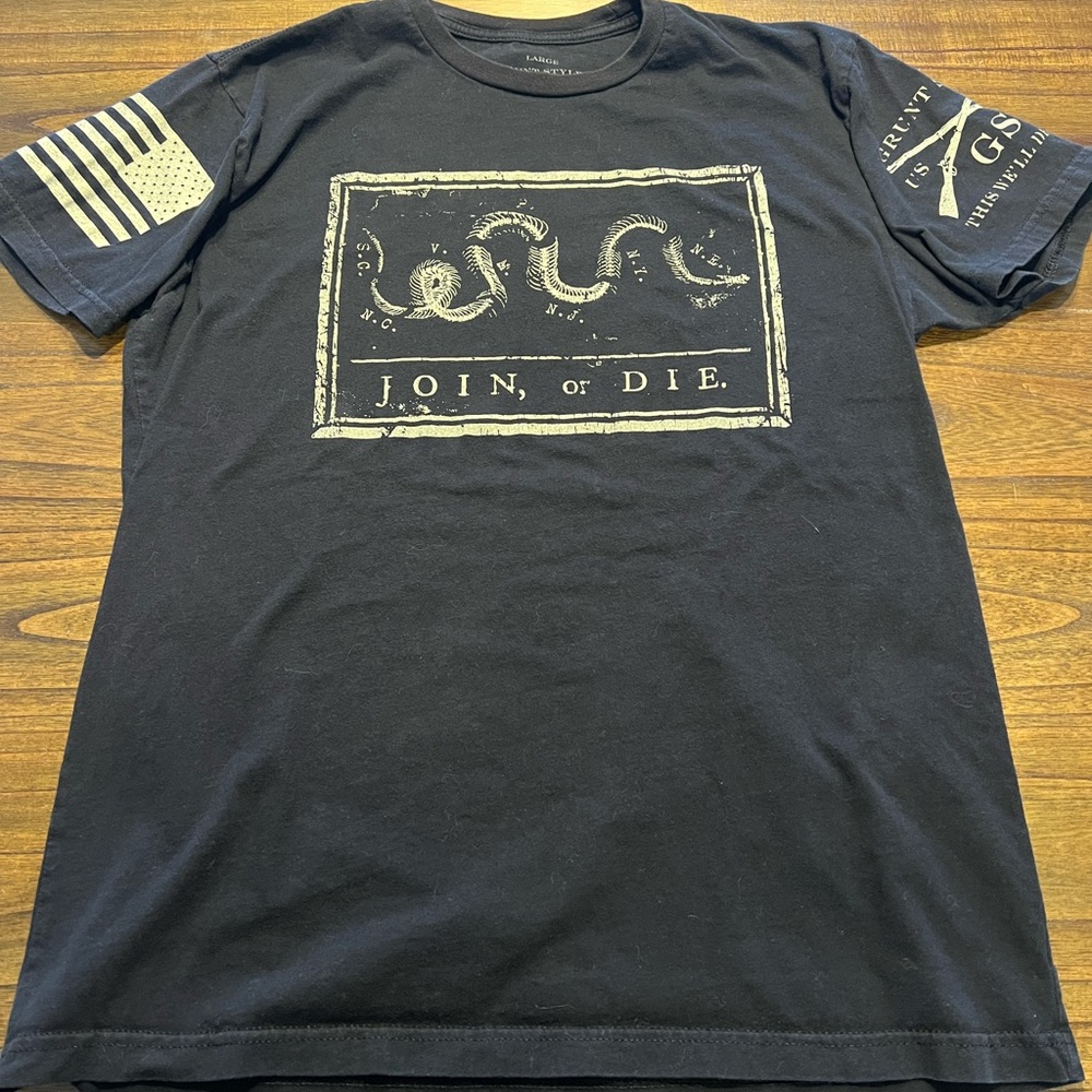 Mens Grunt Style T-shirt size large black